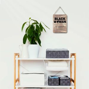 Décoration murale suspendue en bois, logo noir, <span class=keywords><strong>nom</strong></span> <span class=keywords><strong>féminin</strong></span>, inspirant, moderne, HS HS-23Z323, accessoires multifonctionnels pour salon - Product Image 2