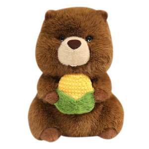 Marmotta peluche giocattolo di peluche per bambini compagno di compleanno regalo rosicchiato bambola ricamata che tiene il mais Apple PP cotone - Product Image 5