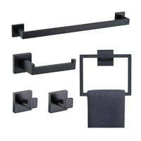 Ensemble d'accessoires de quincaillerie de salle de bain en acier inoxydable pour hôtel et maison, 5 pièces, porte-brosse à dents, autres articles pour la salle de bain
