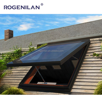 Rogenilan Fenêtre de toit électrique moderne en aluminium avec verre trempé, étanche, à commande à distance, pour maison