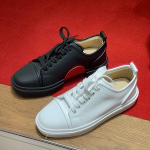 Luxury Designer Genuine Leather Platform Sneakers Business Casual <b>Shoes</b> for Men Women - Product Image 1