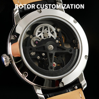 Montre mécanique personnalisée sur mesure avec logo de marque privée, design classique minimaliste, cadran en nacre, fabricant de montres de luxe
