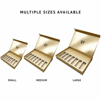 Coffret Cadeau Luxe Doré pour Sérum Visage – Kit Personnalisable avec Impression de Logo, Boîte Rigide en Carton avec Fermeture Magnétique