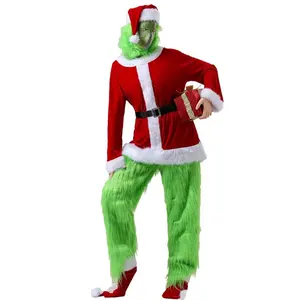 Déguisement de Carnaval, Halloween, Noël, costume de film et de télévision pour adulte unisexe, ensemble de costume de Père Noël - Product Image 1