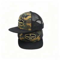 Casquettes de camionneur Richardson 112 personnalisées OEM, broderie personnalisée, patch en cuir tissé, casquette de camionneur en maille camouflage à 6 panneaux