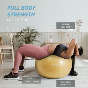 योग के लिए अनुकूलन योग्य pvc एंटी बर्स्ट योग व्यायाम गेंद फिटनेस कोर ताकत प्रशिक्षण घर जिम शारीरिक चिकित्सा पुनर्वसन - Product Image 6