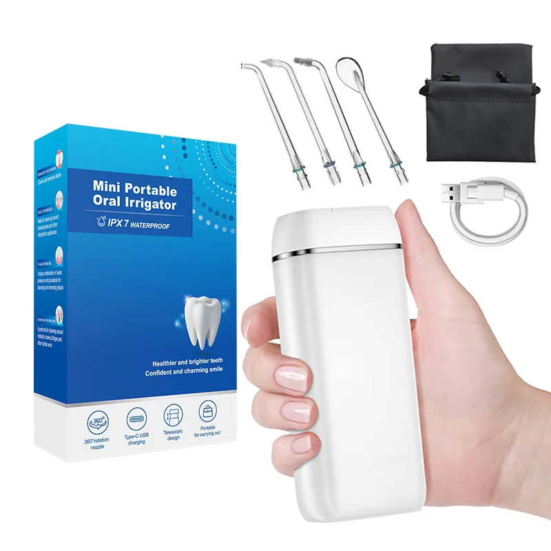 Portable Oral Irrigator Dental Mini Cordless Water Flosser for Teeth 4 Dental Jet 3 Modes Teeth Cleaner Pick for Home