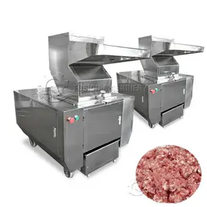 raw bone crushing machine boning deboning sticking breaking skinning cimeter steak butcher butchering slaughtering chopping