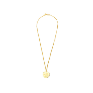 Collana in acciaio inossidabile con ciondolo a lettera placcato oro, gioiello alla moda per donna - Product Image 1