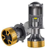 Nouveautés T90Pro 220W Ampoule de projecteur de voiture, ampoule de phare laser, mini lentille de lumière LED Bi H4, projecteur de phare LED
