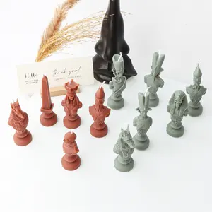 Molde de resina hecho a mano de la antigua Era egipcia, Myth Numen Anubis, para decoración de escultura de ajedrez, cráneo y dioses - Product Image 1