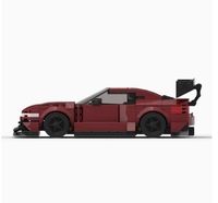 MOC City Famous 302 Red Sports Super Racing Car Model 1:35 Scale Plastic DIY Assembly Bricks Building Blocks Sets for Unisex