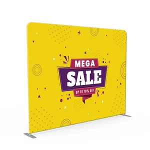 Publicidade personalizada Impressão Photo Booth Trade Show Pop Up Wall Banner Stand Fronha Backdrop Straight Tension Fabric Display