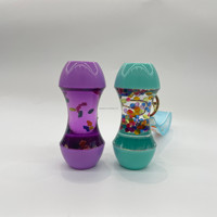 Porte-clés en acrylique en forme de dauphin, adorable animal marin, avec liquide et huile, porte-clés de personnage