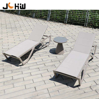 Chaise longue de jardin en aluminium pour villa, hôtel, complexe hôtelier, piscine, plage