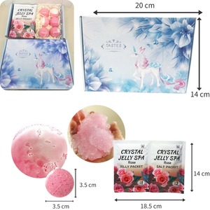 Kit de <span class=keywords><strong>pédicure</strong></span> de luxe rose boule de bain à bulles sel de mer pied cristal gelée expérience SPA à la maison cadeaux de mariage de Noël Saint-Valentin - Product Image 5