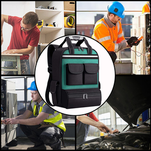 OEM <b>Tool</b> <b>Backpack</b> Heavy Duty Waterproof Adjustable Strap 100 lb Capacity Multiple Pockets <b>Tool</b> Bag Organizer Shoulder - Product Image 4