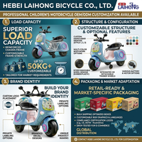 Petite moto pour garçons et filles, moto électrique à trois roues avec décoration de lapin à monter