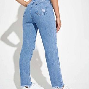 Nouvelle Collection – Jean Femme Tendance en Denim – Vente en Gros – Qualité Supérieure – Coupe Mom Déchirée – Style Urbain – Jean Uni - Product Image 4