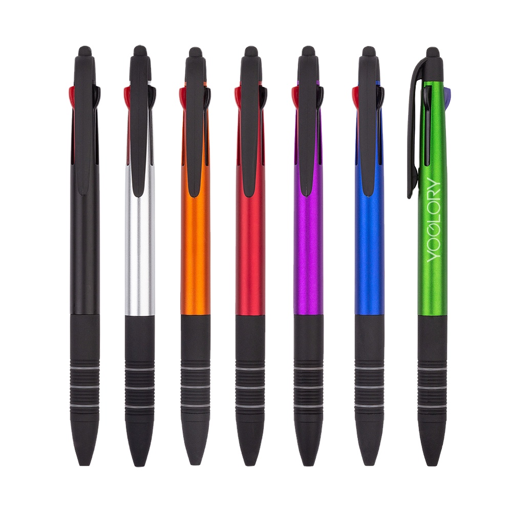 Лидер продаж высокое качество 3 в 1 три цвета Стилус Шариковая ручка с пользовательским логотипом