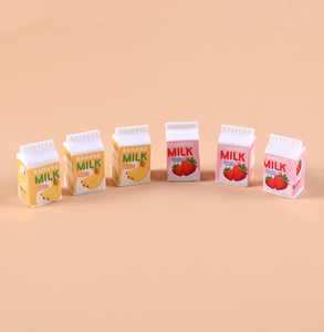 Breloques en résine 3D en forme de boîte de lait <span class=keywords><strong>banane</strong></span> fraise, cabochons en résine pour scrapbooking DIY, accessoires pour cheveux, décoration de téléphone - Product Image 2
