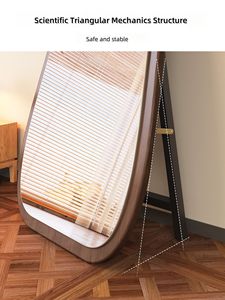 Miroir ArchLarge personnalisé à cadre complet, nouvellement conçu, en bois massif naturel, style Art déco pour mariage - Product Image 5