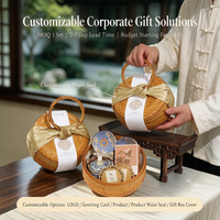 Coffret Cadeau Panier en Papier Tressé à la Main Vintage Personnalisé Sérigraphié Moulin à Café de Luxe Grains de Café Premium Tasse pour Entreprises