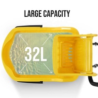 Seau à serpillière commercial en plastique jaune de 26 qt sur roues avec presse latérale, chariot de nettoyage domestique avec essoreuse, seaux à serpillière professionnels