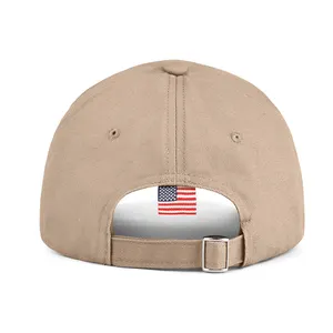 Baumwoll-USA-Lkw-Hut mit niedrigem Profil amerikanische Flagge Baseballmütze für Herren Damen einstellbarer einfacher Dad-Hut