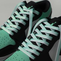 Lacets personnalisés dégradés en gros, modèle HY-27, lacets plats pour AF1 Air F One AJ1 Dunk, chaussures de sport décontractées en toile blanche