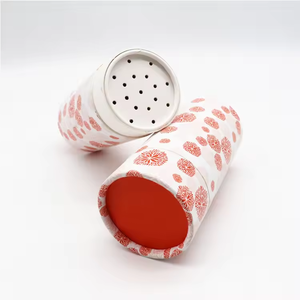 กล่องทรงกระบอกกระดาษคราฟท์พร้อมฝาปิดภาชนะทรงกลมสำหรับเขย่าผงกระดาษแข็ง - Product Image 2