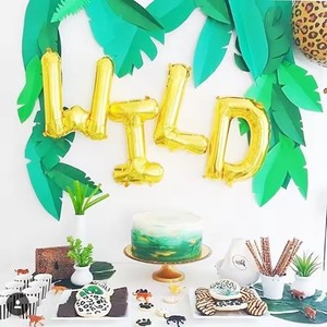 Set per Festa di <span class=keywords><strong>Compleanno</strong></span> a Tema Animali Selvatici, Palloncini Safari, Striscione di Buon <span class=keywords><strong>Compleanno</strong></span>, Decorazioni per Feste a Tema Giungla - Product Image 6