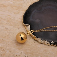 Cadeau de fête des mères Collier boule simple Collier pendentif Bola de grossesse carillon en argent plaqué or rose