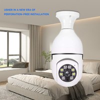 Caméra de surveillance à ampoule Vision nocturne Pleine couleur Suivi humain automatique Zoom Moniteur de sécurité intérieur Caméra Wifi