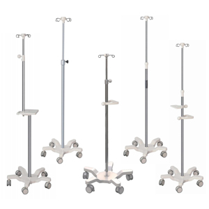 पहियों पंप के साथ अस्पताल के लिए बेहतर गुणवत्ता वाली ऊंचाई समायोज्य चिकित्सा जलसेक पोल - Product Image 3