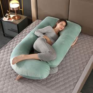 Ganzkörper-Schwangerschaftskissen in J-Form zu einem wettbewerbsfähigen Preis, Keilkissen für Schwangere mit Bauchstütze, attraktives Design, Stoff zum Schlafen - Product Image 2