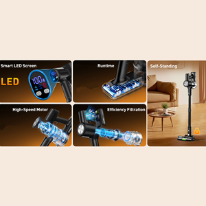 軽量コードレス掃除機、2-in-1 ハンディ&スティッククリーナー、高効率清掃 - Product Image 5