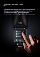 Flash Godox V1mid de Alta Velocidad con Sincronización TTL, Menú de Pantalla Táctil, Mini Luz de Relleno para Exteriores para Cámaras Canon, Sony y Nikon