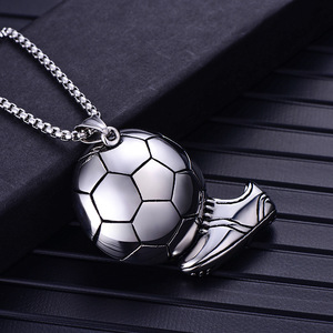 European American Fashion <strong>Football</strong> Pendant Necklace Unisex Alloy Chain Casual Sporty Jewelry Wholesale 2026 - Product Image 6