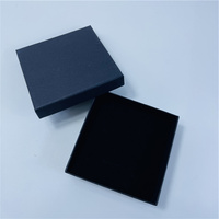 Amason réutilisable expédition bon marché 0.75 "haut papier noir personnalisable feuille Logo boîte à bijoux emballage fournisseur boîte avec couvercle