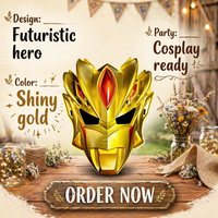 Masque de fête réaliste en plastique pour le visage entier, pour Halloween et la remise des diplômes, avec motif personnalisé