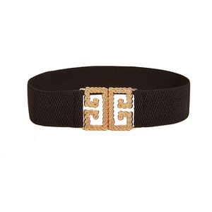 Dekoratif bel kemeri elbiseler bayanlar geniş elastik bel bandı fantezi moda kare toka kuşak kızlar kadınlar için kemerler - Product Image 4