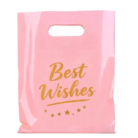 Sacs en plastique personnalisés avec logo imprimé, sacs en plastique avec poignée découpée sur mesure, emballage pour boutiques et commerces de détail
