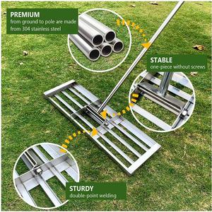 Niveleur de pelouse en métal 81 pouces réglage Long manche râteau de <span class=keywords><strong>nivellement</strong></span> de pelouse pour <span class=keywords><strong>gazon</strong></span> Golf niveau sol saleté Surface du sol - Product Image 4