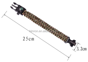 Pulsera <span class=keywords><strong>de</strong></span> Supervivencia con Brújula, Encendedor, Silbato y Paracord 550 para Senderismo, Camping, Pesca y Caza al Aire Libre (Venta al Por Mayor) - Product Image 6