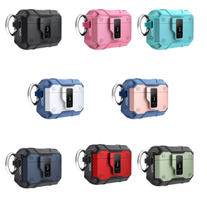Funda para <span class=keywords><strong>Airpods</strong></span> Pro <span class=keywords><strong>3</strong></span>, Nuevo Diseño <span class=keywords><strong>de</strong></span> Armadura, Cierre <span class=keywords><strong>de</strong></span> Seguridad, Funda Protectora para Auriculares con Carga Inalámbrica para Apple <span class=keywords><strong>Airpods</strong></span> 4 <span class=keywords><strong>3</strong></span> Pro 2.ª Generación - Product Image 1