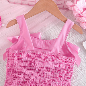 2-7Y Kids' Fashion Crystal Girls' Bow Vest 3D Flowers Short Skirt <b>Set</b> Girls' Summer Clothing <b>Sets</b> Girls' Clothing <b>Set</b> - Product Image 5