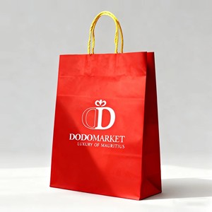 Bolsa de Papel Kraft Marrón para Comida Rápida, con Asas, para Llevar, con Logotipo Personalizado, para Hamburguesas y Sándwiches - Product Image 1
