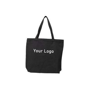 Hot bán sinh thái thân thiện và tái chế 100% tự nhiên bông vải đen in <span class=keywords><strong>tote</strong></span> túi - Product Image 3