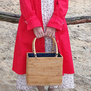 Bolsa Redonda de Palha para Praia 2026 - Atacado, Artesanal, Rattan de Bali, Bambu, Estilo Sling - Product Image 5